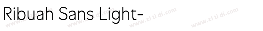 Ribuah Sans Light字体转换